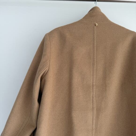 Ralph Lauren Wool Blend Car Coat Womens XL Camel Icon A Line Minimalist Luxury - Picture 7 of 16